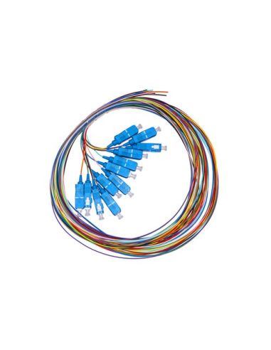 Set 12 Cavi Pigtail Fibra Ottica Colorati Connettori Sc Singlemode Simplex Mt 2