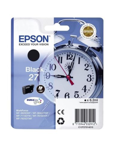 Ink Epson C13t27014012 Nero Sveglia X Wf-3620Dwf Wf-3640Dtwf Wf-7110Dtw Wf-7610Dwf Wf-7620Dtwf Wf-7210Dtw Wf-7710Dwf Wf-7720Dtwf