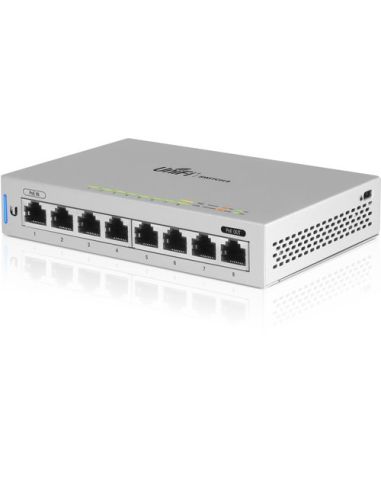 Unifi Ubiquiti Switch 8 Porte Lan Gigabit, Us-8-Alimentabile In Poe E Con Funzionalità Poe Passthrough (1 Porta)