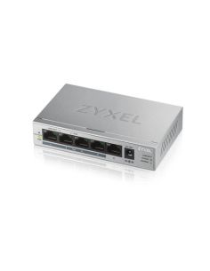 Switch Zyxel Gs1005hp-Eu0101f 5P Lan Gigabit (4 Porte Poe, Erogazione Fino A 60W) Unmanaged Desktop, Case Metallico