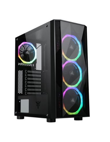 Case Itek M.Tower Shake Evo Gaming 2*Usb3, 4*12Cm Fan Argb, Side Temp Glass - Itgcashkp38e
