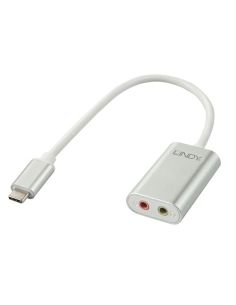 Adattatore Lindy Usb-C-Audio Connessone Di Casse O Cuffie E Microfono Con Interfaccia Jack Da 3.5Mm Da Una Porta Usb Tipo C