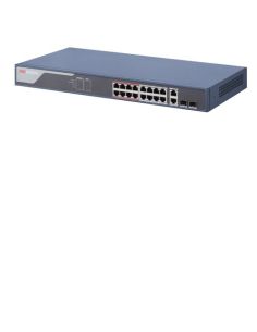 Switch Hikvision 16P Smart Managed 10/100 Poe  2 Gigabit Combo Ports Budget 230W - Ds-3E1318p-Si