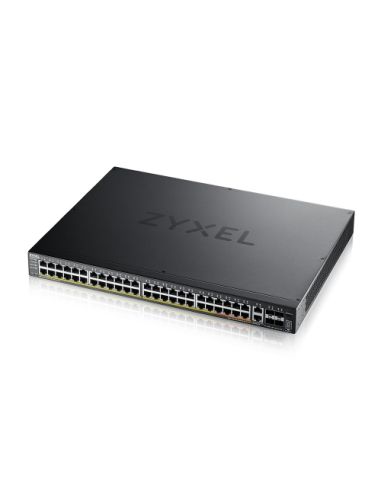 Switch Zyxel Xgs2220-54Hp 48P Gigabit Poe 2P 10Gb Multigigabit Poe (Max 600W)4P 10Gb Sfp, Rack Managed Layer 3 Lite Stackable