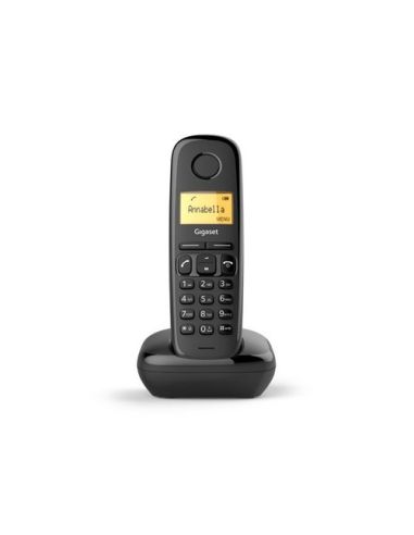 Telefono Cordless Gigaset A170 S30852h2802k101 Black Dect Display Alfanum. Monoc., Id Chiamate, 10 Suonerie, Rubrica 50 Nomi