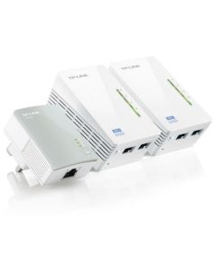 Adattatore Powerline Tp-Link Wireless Extender Tl-Wpa4220tkit Conf.3Pz, 2Pz Tl-Wpa4220  1Pz Tl-Pa4010, 500M Wifi Clone