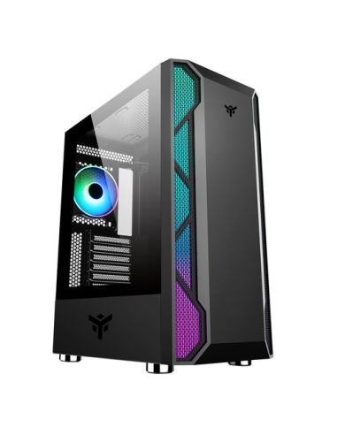 Case Itek M.Tower Vertibra X210 Gaming  2*Usb3, 12Cm Fan Argb, Trasp Wind, -  Itgcavx210