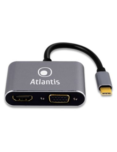 Adattatore Atlantis A04-Tc_HdmiVga Da Usb Type_C A Hdmi  Vga