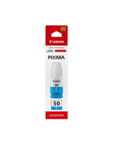 Ink Canon Gi-50 C Ciano Flacone Da 70Ml Capacità 7.700Pp X Pixma G6050 G5050 G7050 Gm4050