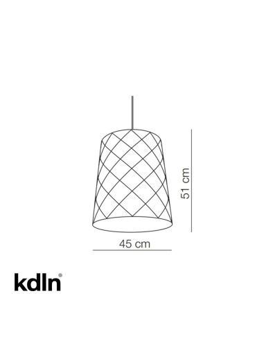 Kundalini Kndnew York 45 Lampada Sospensione Grande Grigio Cromo