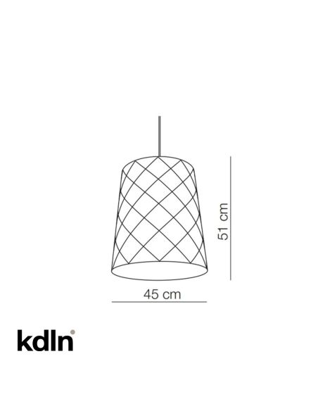 Kundalini Kndnew York 45 Lampada Sospensione Grande Grigio Cromo