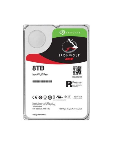 Hd Seagate Iron Wolf Pro Sata3 8Tb 3.5 7200 Rpm  256Mb Cache 24X7 - Nas Hdd - St8000ne001 - Gar. 3 Anni