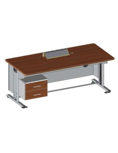 Tavolo Multimediale  Gamba A T 3 Pannelli, Sistema Rotante A Scomparsa X Nb E Tbt, Blindato - Bsx0273f Dim.140X75x72