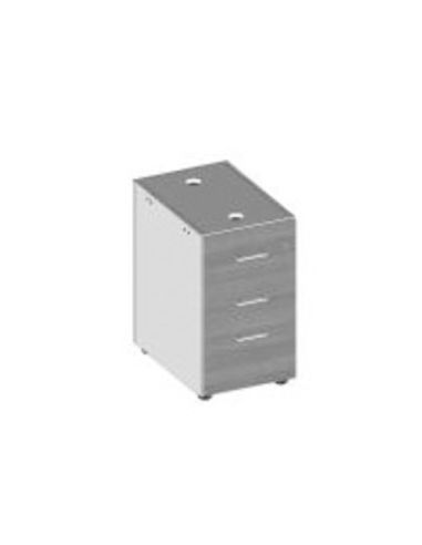 Contenitore 3 Cassetti Metallo, Serratura Centralizzata  Portautility (Aggiungere Top Di Finitura) - Esx0096f Dim.39,6X60x69,5