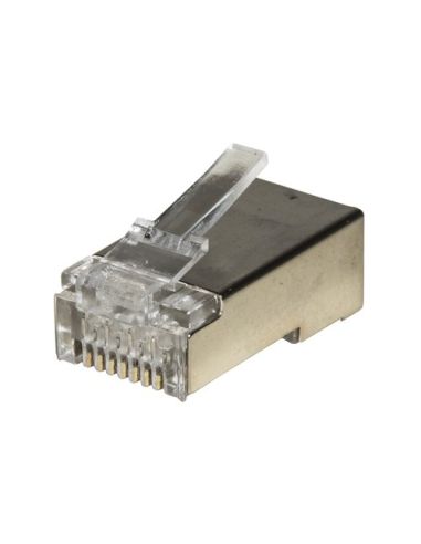 Plug Link Rj45 Cat 6 Schermato Per Cavo Solido - Confezione 100Pz