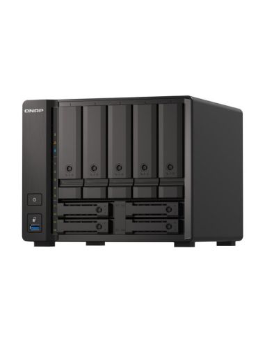 Nas Tower Qnap Ts-H973ax-32G 9Hd Nohd 2.5/3.5 2Px2.5Gbe1P 10G Base-T 32Gb Ddr4 Amd Ryzen V1500b 4C