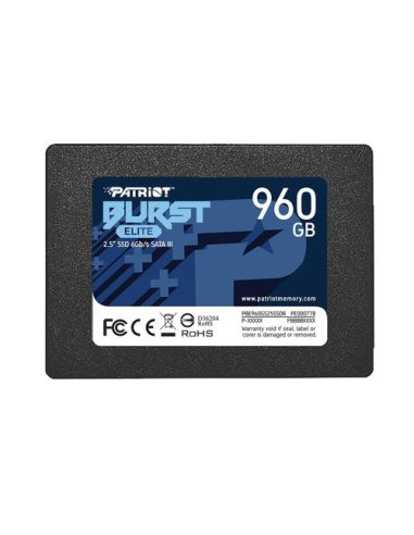 Ssd Patriot 960Gb Burst Elite 2.5 Sata3 Read:450Mb/Write:320 Mb/S - Pbe960gs25ssdr