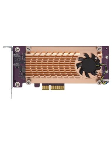 Qnap Dual M.2 22110/2280 Pcie Ssd Expansion Card (Pcie Gen2 X4), Low-Profile Bracket Pre-Loaded, Low-Profile ... Qm2-2P-244A