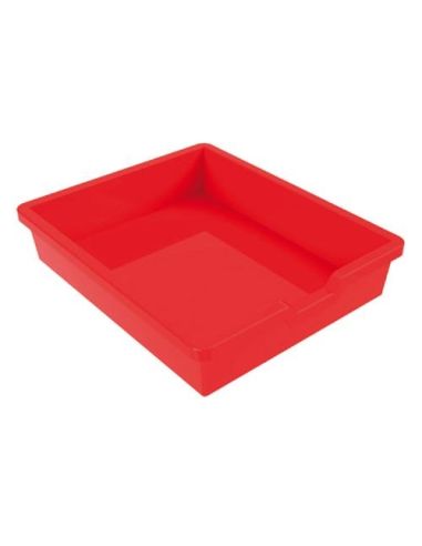 Cassettino In Plastica Altezza Cm. 7,5 Con Guide Di Scorrimento Rosso.