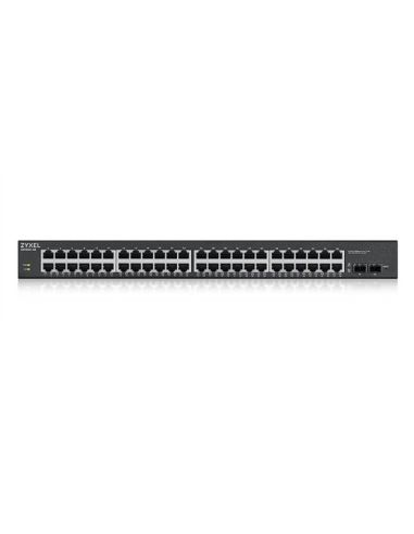 Switch Zyxel Gs-1900-48Hp 48P Lan Gigabit Poe 2 Porte Sfp Gigabit, Supporto Ipv6, Vlan, Web Managed Rack