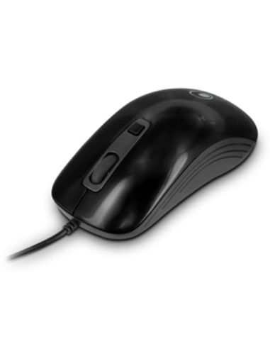 Mouse Atlantis P009-Optidesk-Usb Ottico 3 Tasti Con Scroll Usb, Finitura High Glossy Nero