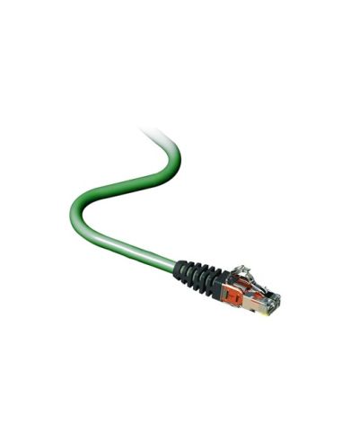 Cat 6A 1M Stranded 4 Pair Rj45 Blade Patch Cord Green Lshf/Lszh Iec 332.1 Sheathed Cable With Grey Boots