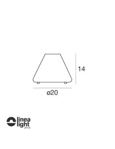 Linea Light Blog Led Arancione Conic Lampada Plafone o Tavolo 2