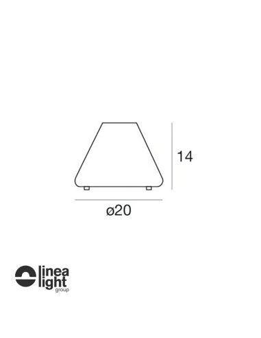 Linea Light Blog Led Arancione Conic Lampada Plafone o Tavolo