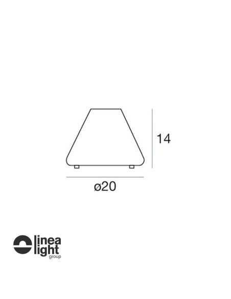 Linea Light Blog Led Arancione Conic Lampada Plafone o Tavolo