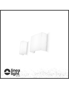 Glued Applique Linea Light in Vetro Bianco S Cubic 4878