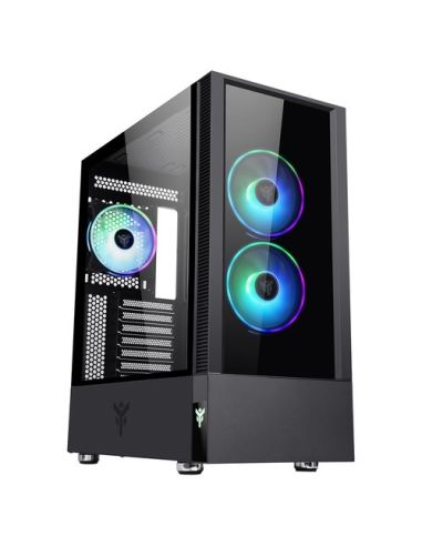 Case Itek M.Tower Vertibra Q210 Gaming  2*Usb3, 4*12Cm Fan Argb, Trasp Wind, -  Itgcavq210