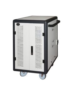 Armadio Carrello Ricarica 30 Tablet/ 24 Nb Con Ruote Multiprese Incluse Ventole Porta In Acciaio Traforata Colore Grigio