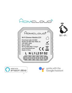 Modulo Dimmer Intelligente Wi-Fi 2 Canali Da Incasso