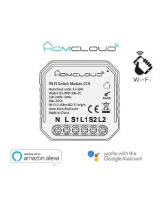 Modulo Interruttore Intelligente Wi-Fi 2 Canali Da Incasso