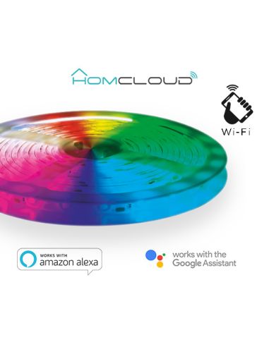 Striscia Led Rgb  Bianco Caldo Wi-Fi Kit Dimmerabile 3M