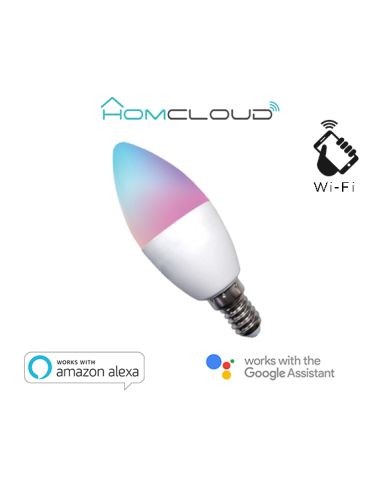 Lampadina Wi-Fi Rgb  Bianco Caldo E14 Dimmerabile