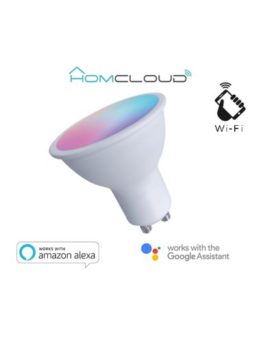 Faretto Gu10 Ad Incasso Wi-Fi Rgb Bianco Caldo Dimmerabile