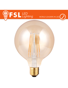 Fsl Led Filamento Ambra Globo Ø9cm 6W E27