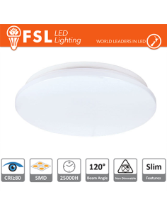 Fsl Plafo Ip20 25W 3000K 1550Lm Ø380x55mm