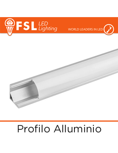 Profilo Alluminio 6063 Angolare - Barra 2M