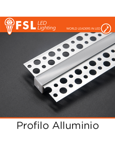 Barra Profilo Alluminio 6063 - Raso- 2 Metri