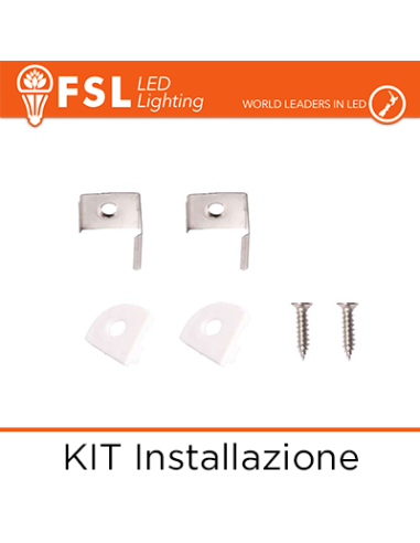Profilo Alluminio Angolare - Kit Instal