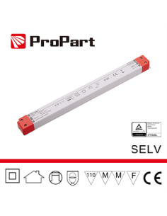 Alimentatore Slim: Ip20 24V 75W 3.12A Size:320*30*19Mm