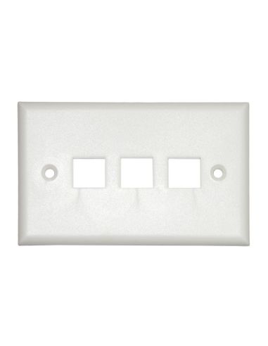 Placca Porta Frutti Link 3 Posizioni X Jack Utp/Stp Colore Chiaro