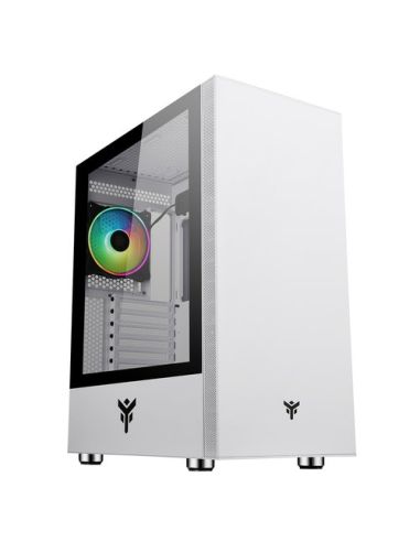 Case Itek M.Tower Vertibra S210w Gaming  2*Usb3, 12Cm Fan Argb, Trasp Wind, White Edition -  Itgcavs210w
