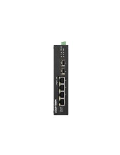 Switch Hikvision Industriale 4P Gigabit  2 Uplink Gigabit Sfp Budget Poe 60W L2 Unmanaged - Ds-3T0506hp-E/Hs