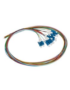 Set 12 Cavi Pigtail Fibra Ottica Colorati Connettori Lc Singlemode Simplex 2 Mt