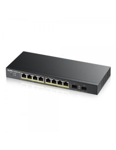 Switch Zyxel Gs-1900-8Hp V3 8P Gigabit Poe(Erogazionepoe Fino A 70W)Supporto Ipv6, Vlan-Design Senza Ventole,Web Managed Desktop