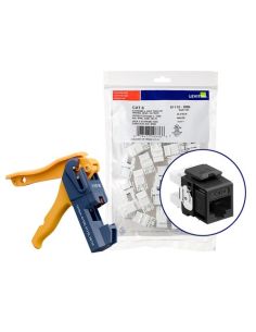 Extreme Cat 6 Unshielded Jack 110-Style 150Pk Greenpack - Black