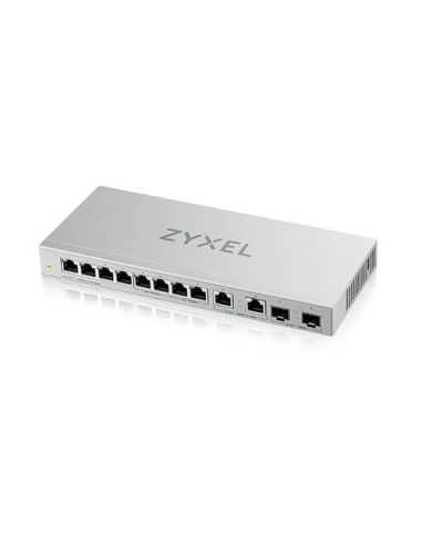 Switch Xgs1010-12-Zz0101f - Switch Unmanaged, 8 Porte 2.5 Gigabit, 2 Porte Sfp 10Gbe, Design Senza Ventole, Desktop/Rack